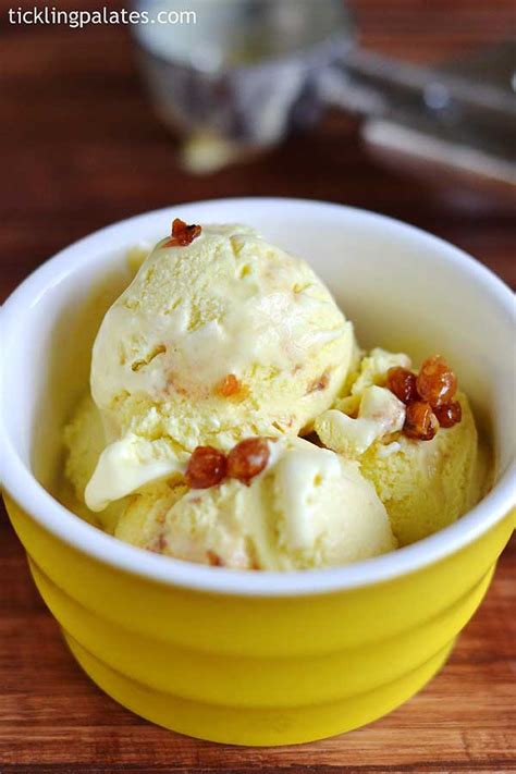 Eggless Butterscotch Ice Cream Recipe Tickling Palates