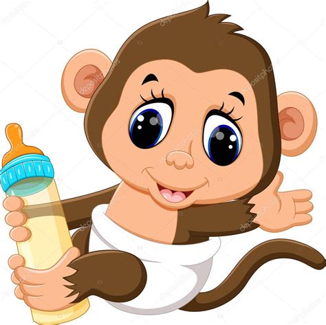 Illustration Of Cute Cartoon Monkey — Stock Vector © Hermandesign2015