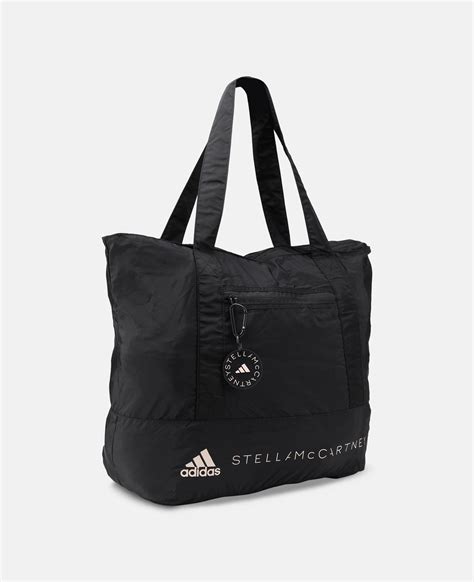 Adidas By Stella Mccartney Synthetic Black Printed Tote Bag Lyst