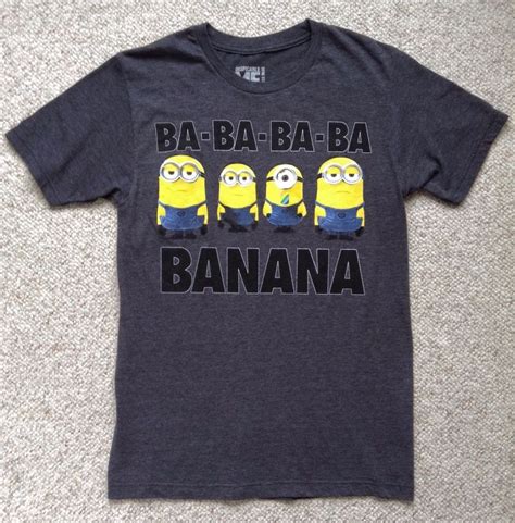 Minions Ba Ba Ba Ba Banana T Shirt Funny Despicable Me Movie Dark Gray