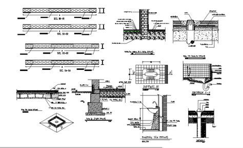 Orisapan And Foundation Section Plan Autocad File Reinforcement Brick