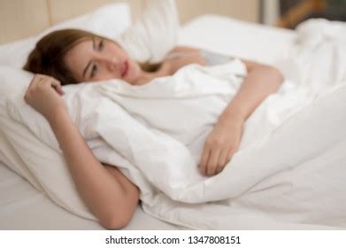 Sexy Woman Sleeping On White Bed Foto Stok 1347808151 Shutterstock