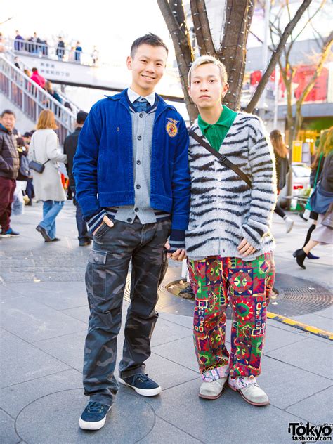 Tokyo Fashion Stylish Japanese Couple Kazushi And Genchan On The Street