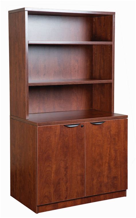 Open Hutch With Locking Storage Cabinet Omni Office Furniture Vancouver