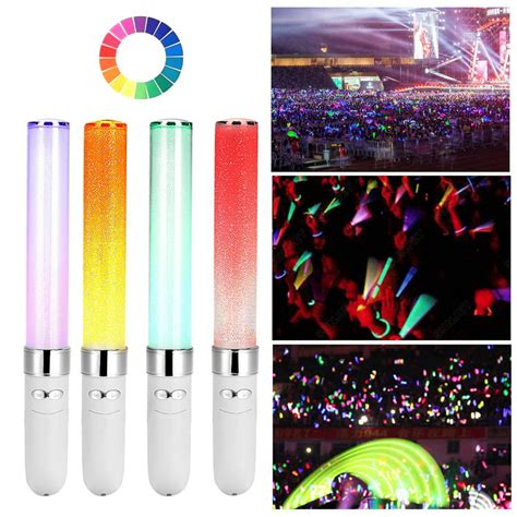 Otviap Durable Led Concert Light Stick Glow Wand Reusable Portable 18