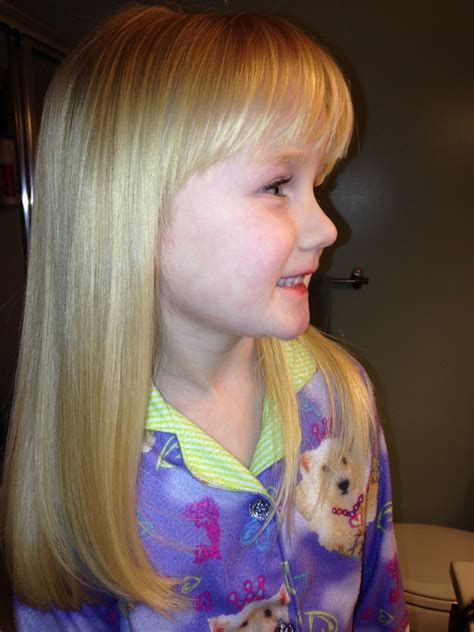 Long braids are a great option for little girls with long hair. Little girls haircut. If we keep it long with bangs ...