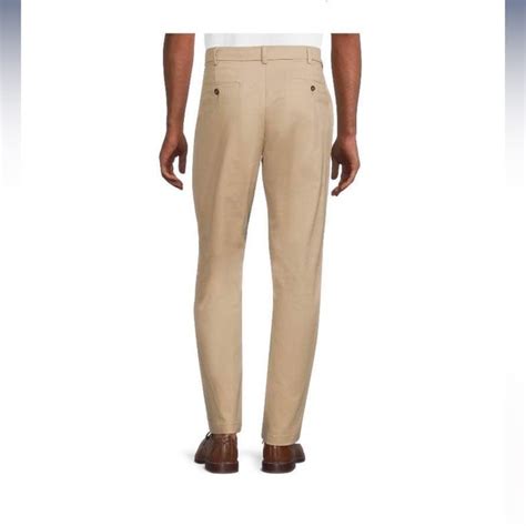 George Pants George Mens Premium Straight Fit Khaki Pants 44 X 3