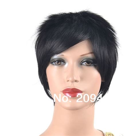 Black Wig High Quality Synthetic Wigs For Women Short Brunette Style