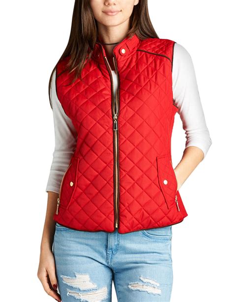 Womens Quilted Vest Fully Lined Lightweight Padded Vest Plus Size S 3