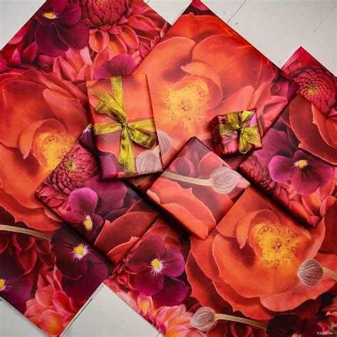 Floral Wrapping Paper By Kay Minter