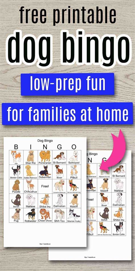 Free Printable Dog Bingo For Your Dog Loving Child Bingo For Kids