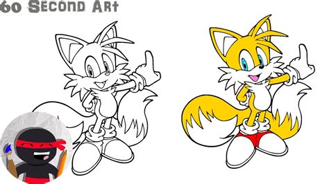 How To Draw Tails Sonic The Hedgehog Youtube