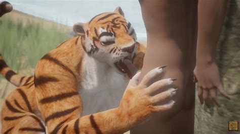 Wild Life Tiger Furry Girl Atrapa A Su Presa