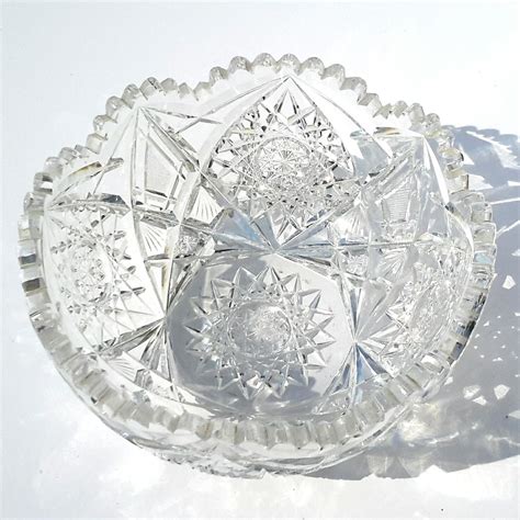 Antique Brilliant Cut Crystal Bowl Circa 1890 From Stephenakramer On