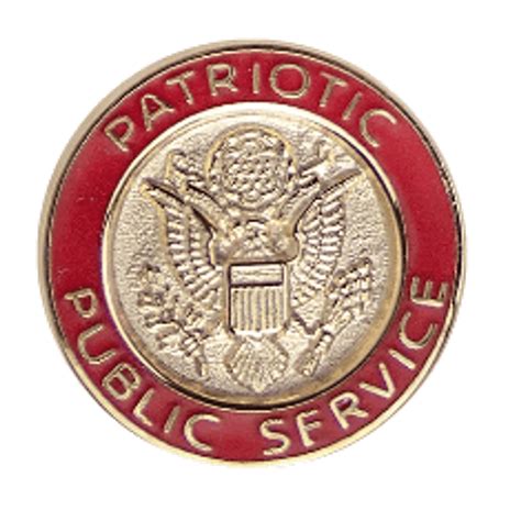 Lapel Pin Patriotic Public Service