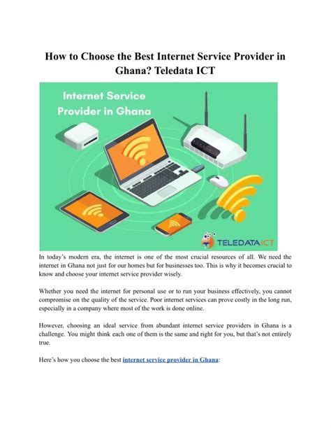 Ppt How To Choose The Best Internet Service Provider In Ghana