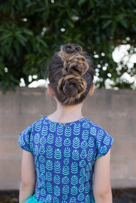 Let us respect her sense of fashion and vary her styling routine. Triple Bun Updo - Cute Girls Hairstyles