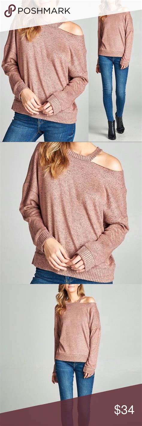 Jenni ribbed hacci sweater knit pajama top, created for macy's. Dusty Rose Long Sleeve Cutout Knit Top Featuring a super ...