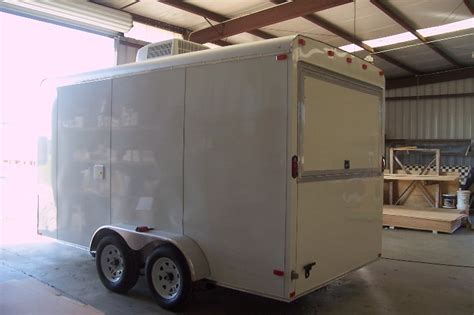 White 7x14 Loaded Concession Enclosed Trailer 541 American