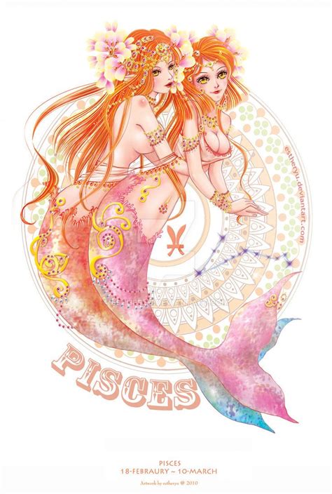 Pisces Signos Del Zodiaco Dibujos Horóscopo Anime