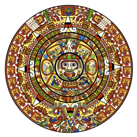 Maya Calendar Stock Illustration Illustration Of Circle 15184059