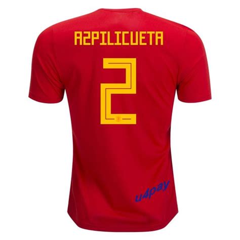 Game log, goals, assists, played minutes, completed passes and shots. Cesar Azpilicueta 2 2018 FIFA World Cup Spain Home Soccer ...
