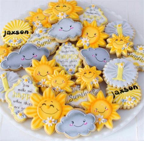 12 You Are My Sunshine Themed Sugar Cookies Sunshine Cookies