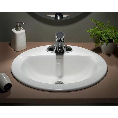American Standard Colony 4 Inch Oval Countertop Bathroom Sink In White