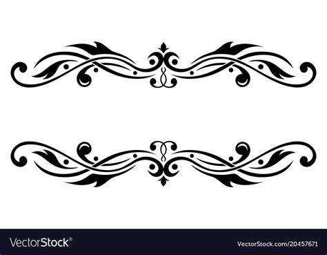 Dividers Floral Decorative Ornaments Collection Vector Image