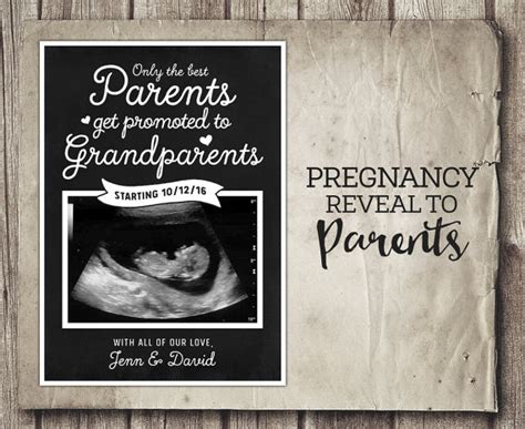 pregnancy reveal  parents printable pregnancy announcement