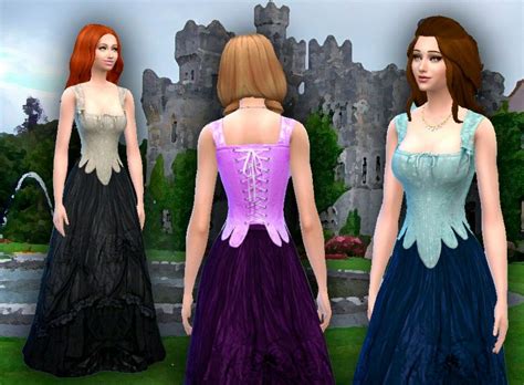 Medieval Corset Skirt Sims 4 Clothing Corset Skirt