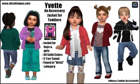 Sims 4 Nexus — Yvette An Accessory Jacket For Toddlers Go To