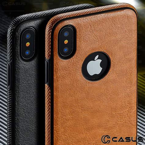 For Apple Iphone Xs Max Xr Slim Luxury Leather Back Ultra Thin Tpu Case Cover Ebay
