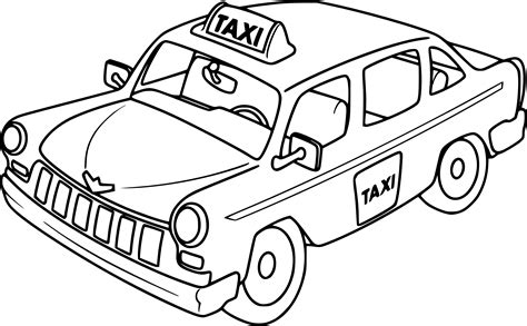 Coloriage Taxi dessin à imprimer sur COLORIAGES .info