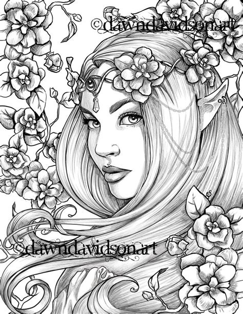 Freckles The Fairy Coloring Page Printable Colouring For Adults