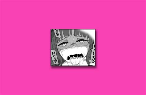 Ahegao Face Women With Glasses Open Mouth Manga Pink Speech