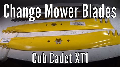 How To Change Blades On A Cub Cadet Xt1 Lawn Mower Youtube