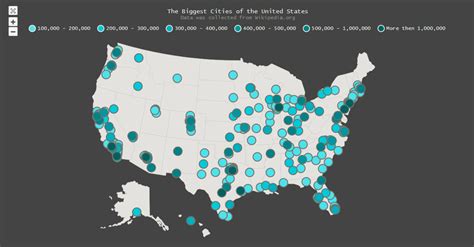 us largest cities map