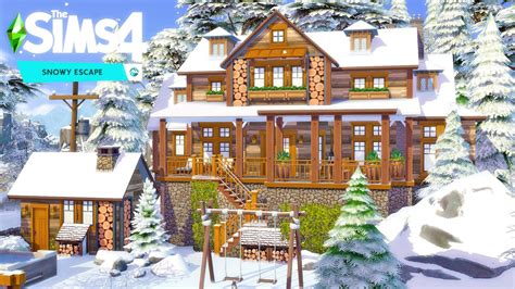 Snowy Escape Inspired ️ Cozy Winter Lodge ️ Sims 4 ️ Speed Build Youtube