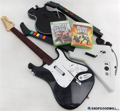3 Guitar Hero Controllers For Microsoft Xbox 360 Guitar Hero 2 Wt