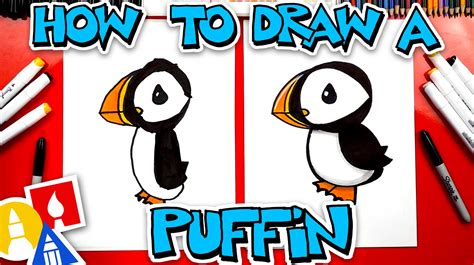 This tutorial shows how to draw an orange in four steps. How To Draw A Puffin - Art For Kids Hub