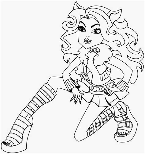 Download Clawdeen Wolf Monster High Coloring Pages