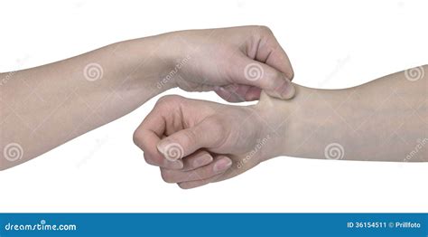 Two Hands And A Pinch Stock Image Image Of Person Knuckle 36154511