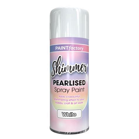 Paint Factory Pearlised Spray White 400ml Sprayster