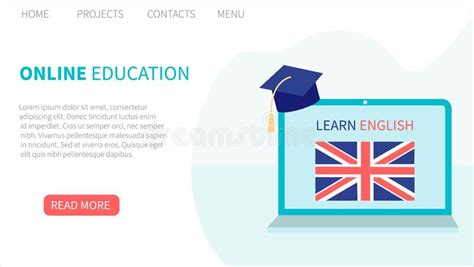 Landing Page Template Online English Learning Distance Education