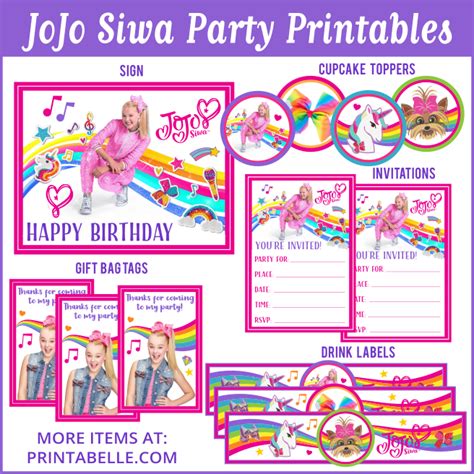 JoJo Siwa Party Printables Printabelle