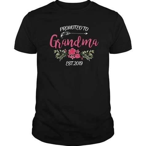 Promoted To Grandma Est 2019 New Grandmother Mama T Shirt Hoodie Tank