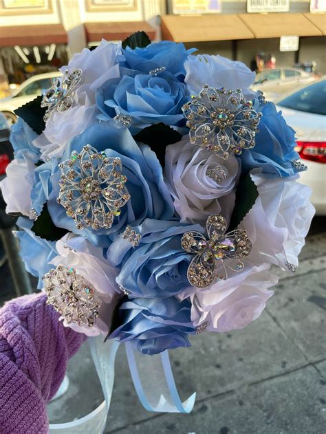 Bahama Blue Quinceañera Bouquet Etsy