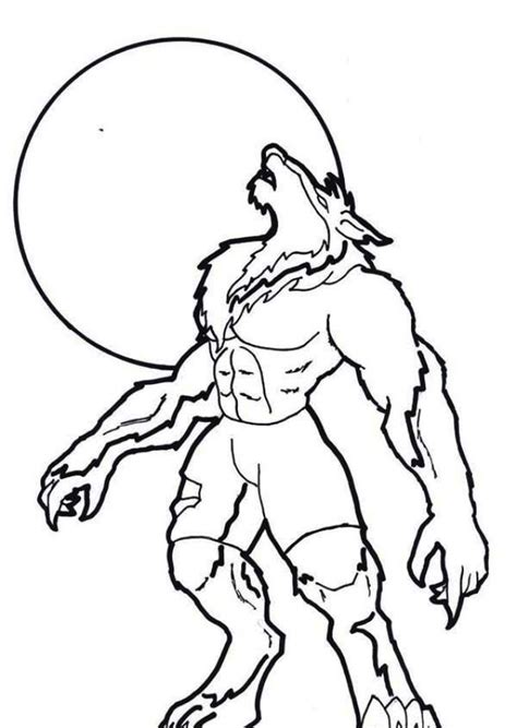 Click the the werewolf goosebumps coloring pages to view printable version or color it online (compatible with ipad and android tablets). Werewolf howling under moon light coloring pages ...