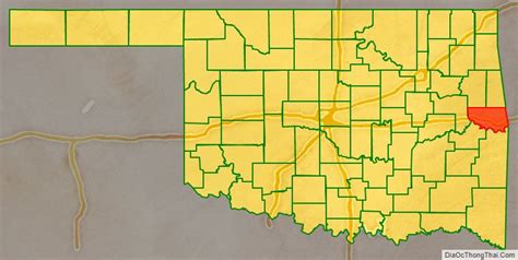 Map Of Sequoyah County Oklahoma